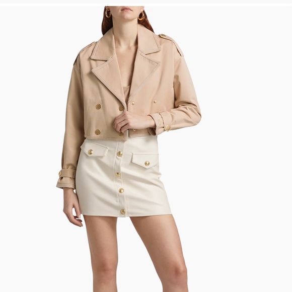 L'AGENCE  Kento Cotton Crop Trench Jacket - Picture 3 of 6